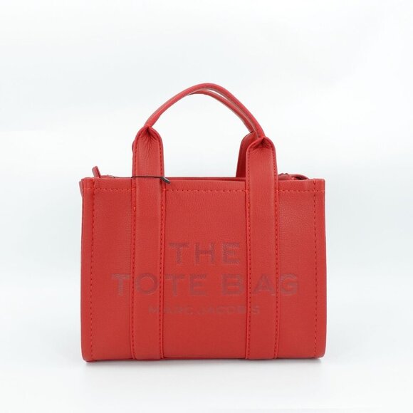 Marc Jacobs Women's The Small Tote Leather Bag Red OS - Picture 15 of 16